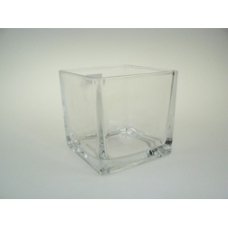 Üveg kocka 12*12*12cm átlátszó