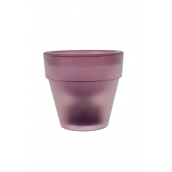 Kaspó műanyag LED-es 7cm lila