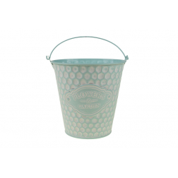 Vödör fém méhsejtmintás D15/10*H14.5CM kék