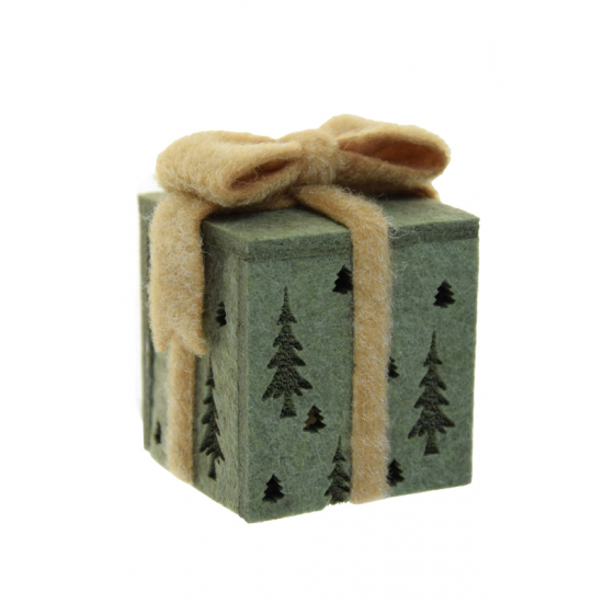 Ajándék filc 8*7cm zöld