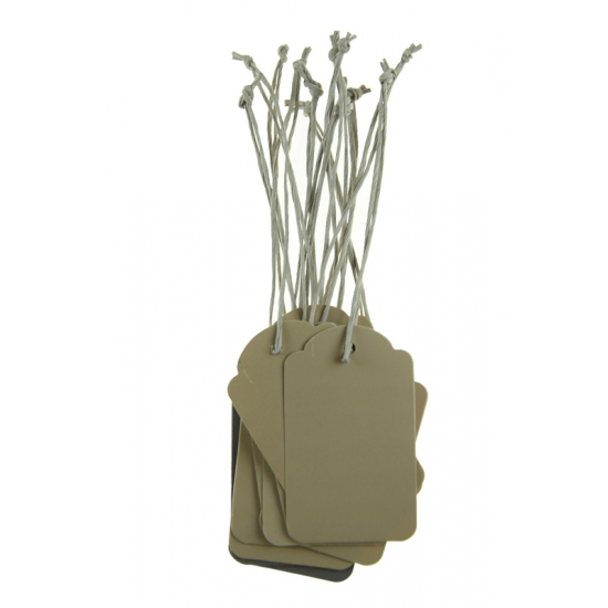 Ajándékkísérő címke papír 4.2*7cm s/24 szürke/sötét szürke