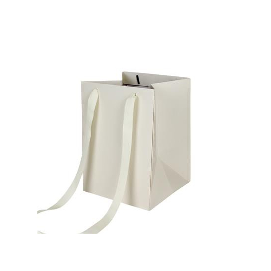 Ajándéktasak elegáns 18x18xH25 cm krém