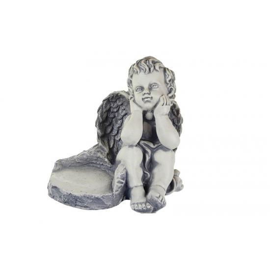 Figura angyal gipsz N1 20cm szürke