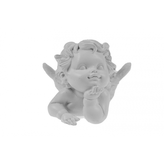 Angyal poly könyöklő 4,9*6,2*3,7cm fehér