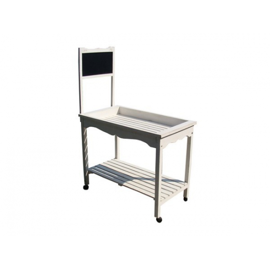Asztal fa 103*54*145cm fekete táblával fehér
