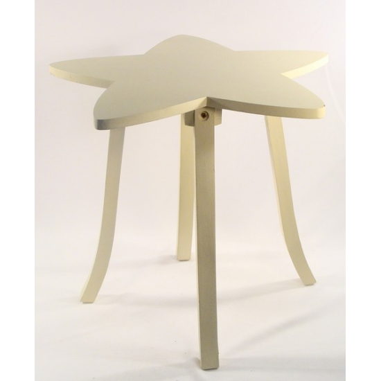 Asztal fa csillag 45cm fehér