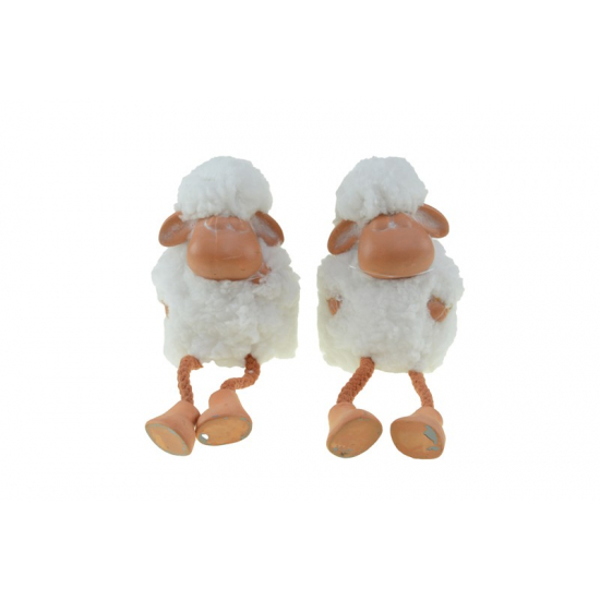 Figura bárány kerámia 20cm lógólábú 2féle fehér