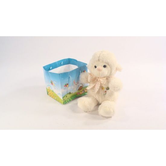 Bárány plüss 17cm zenélő tasakban