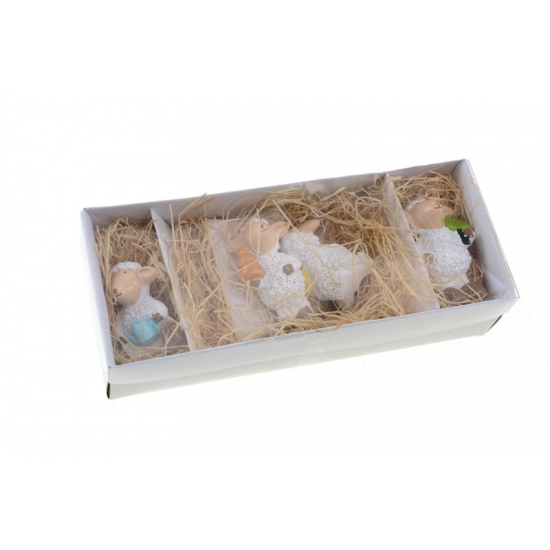 Bárány poly 3,7cm s/4 fehér