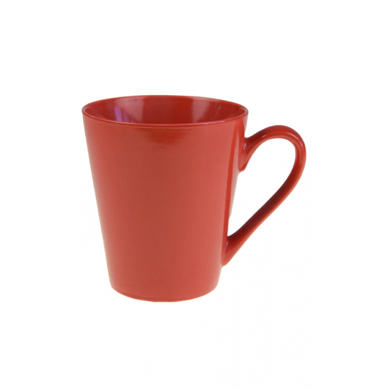Bögre kerámia 8.5*10.5cm 330ml piros