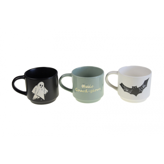 Bögre kerámia halloween mintás 9.2*8cm 350 ml többféle
