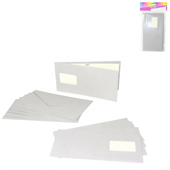 Boríték+üdvözlőkártya 21cm s/5 szürke