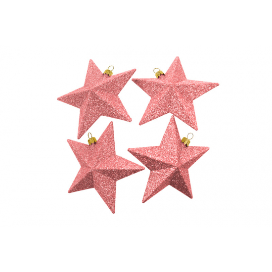Csillag glitteres műa. 11cm s/4 mályva