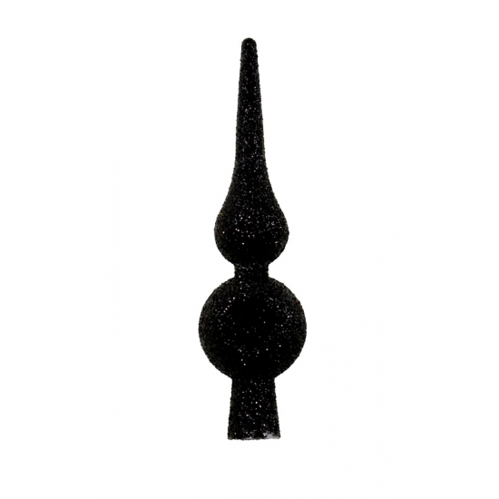 Csúszdísz 14cm glitteres műa. fekete