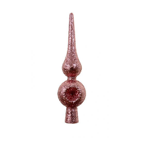 Csúszdísz 14cm glitteres műa. mályva