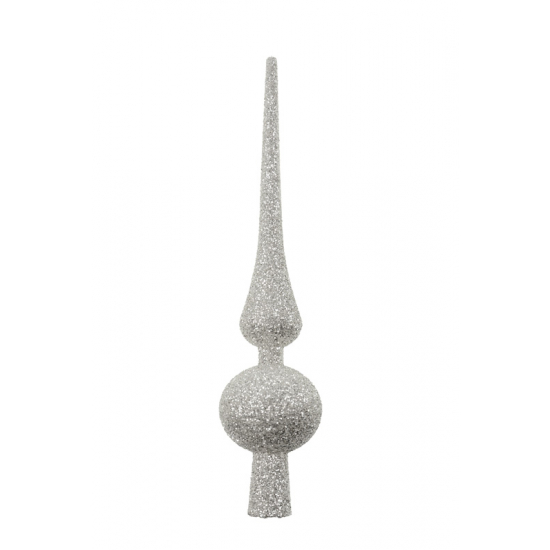 Csúszdísz glitteres műa. 25cm ezüst