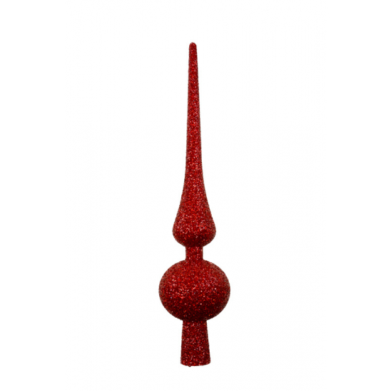Csúszdísz glitteres műa. 25cm piros