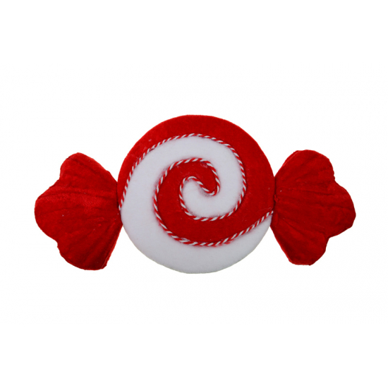 Cukorka textil 35*19cm piros/fehér