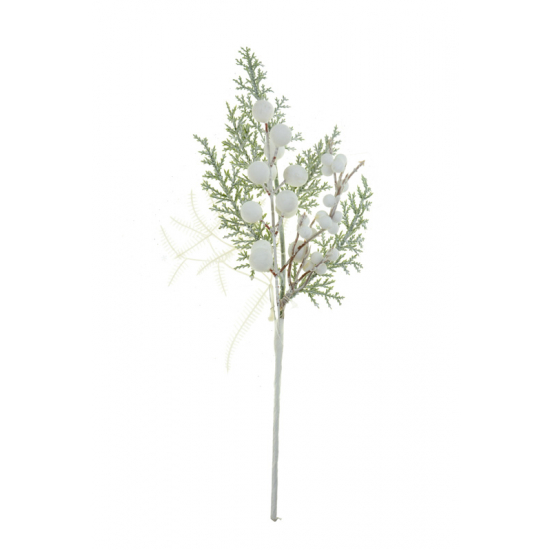 Dekor ág 32CM fehér/ezüst