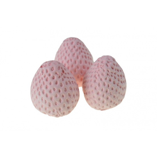 Dekor eper D3*4 cm s/3 rózsaszín