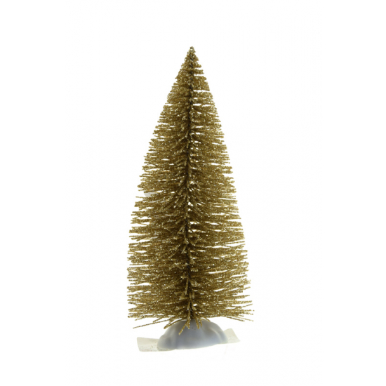 Dekor fenyő 14cm glitteres arany