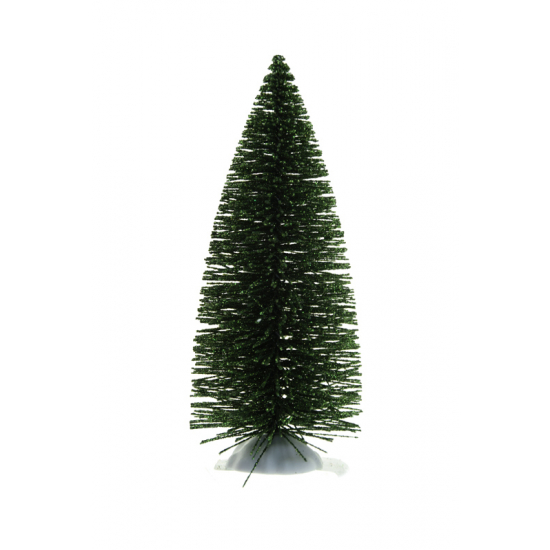 Dekor fenyő 14cm glitteres sötét zöld