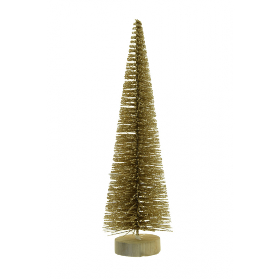 Dekor fenyő 23cm glitteres arany