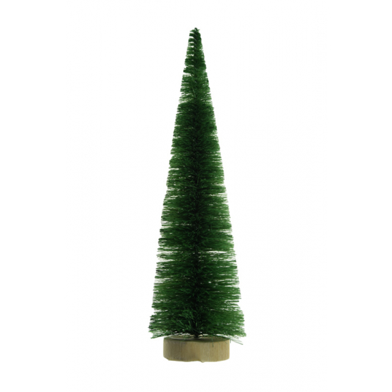 Dekor fenyő 23cm glitteres sötét zöld