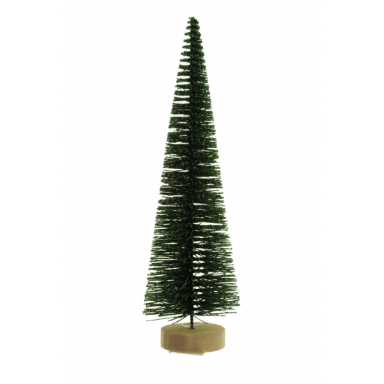 Dekor fenyő 29.5cm glitteres sötét zöld