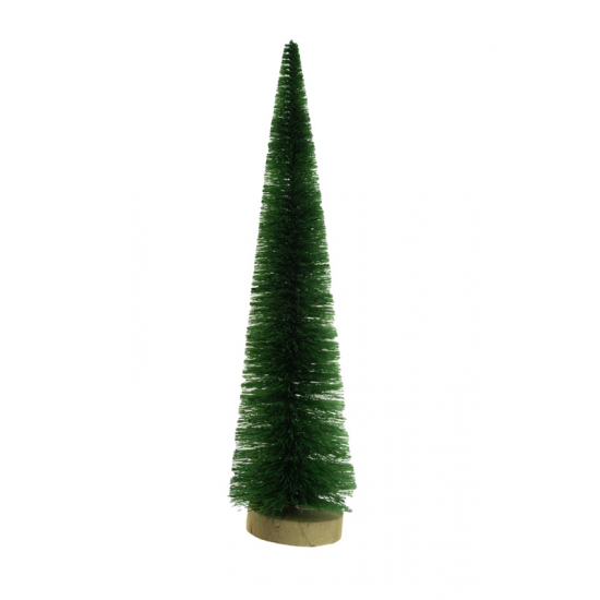 Dekor fenyő 29.5cm glitteres zöld