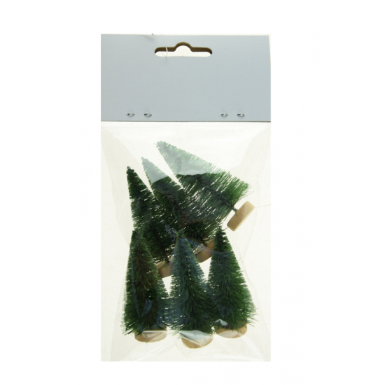 Dekor fenyő D3*H6cm s/6 sötét zöld