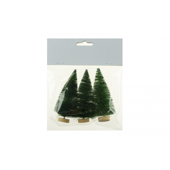 Dekor fenyő D4.3*9.5cm s/3 sötét zöld