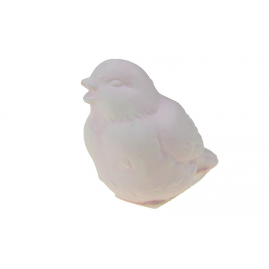 Figura madár gipsz nagy 8,5cm rózsaszín