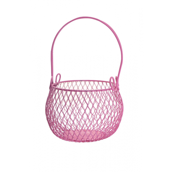 Kosár fém 7.5X7.5X10H pink