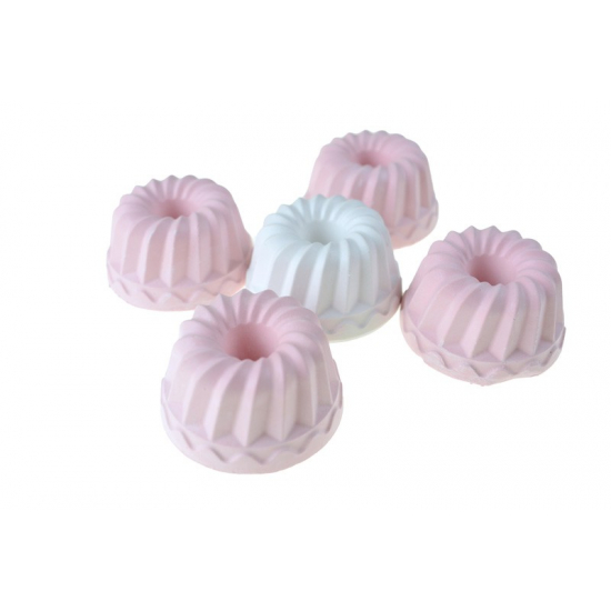 Dekor kuglóf D4*3cm s/5 rózsaszín