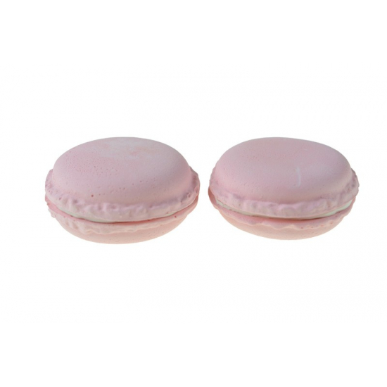 Dekor macaron D3,5*2cm s/2 rózsaszín