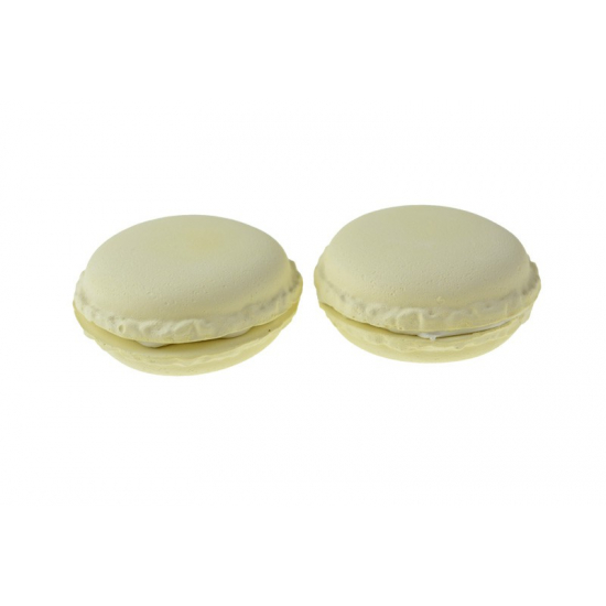 Dekor macaron D3,5*2cm s/2 sárga