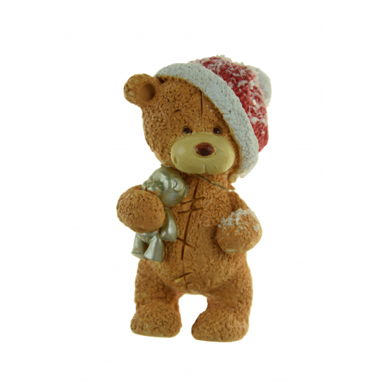 Dekor maci gipsz 2D 8,5cm barna