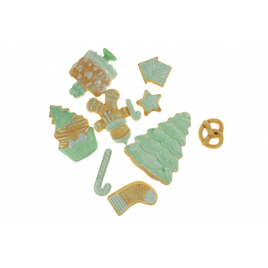 Dekor sütimix gipsz 2D 2,5-7cm s/8 mézivel menta