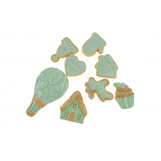 Dekor sütimix gipsz 2D 3,5-9cm s/8 menta