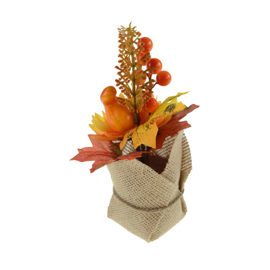 Dekoráció őszi H23CM barna/narancs