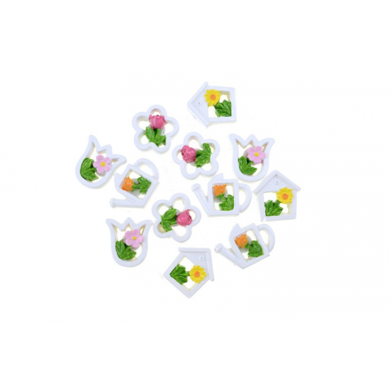 Dekoráció poly 2,7cm s/12 mix