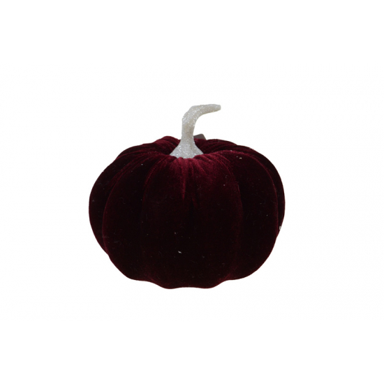 Dekoráció textil 17*17*16 cm tök bordó