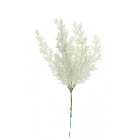 Dekorág 51cm glitteres fehér