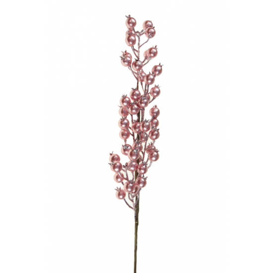 Dekorág csipkebogyó 72cm rózsaszín