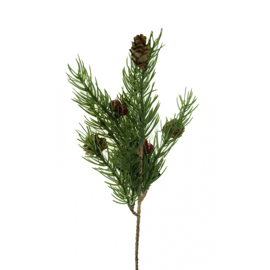 Dekorág fenyő 40cm tobozzal zöld