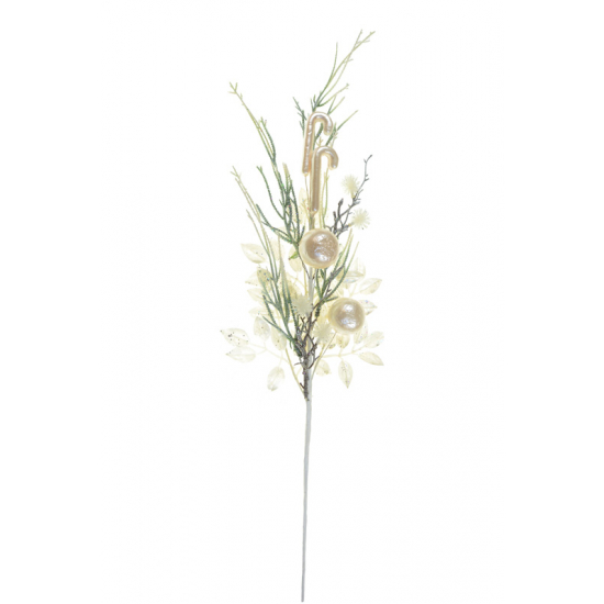 Dekorág gömb/nyalóka 65CM ezüst/bézs