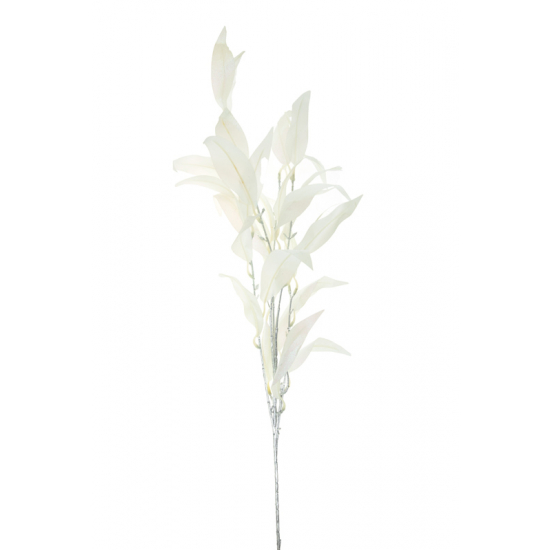 Dekorág leveles 94cm fehér