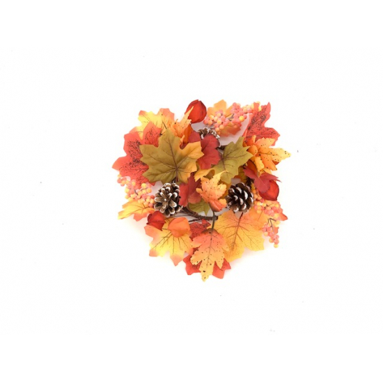 Dekroáció őszi levelekkel tökkel D28CM narancs