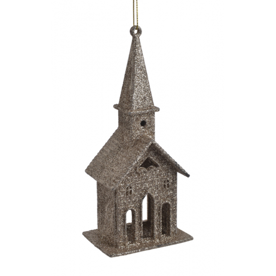 Dísz templom 6,5cmx5x16cm bronz